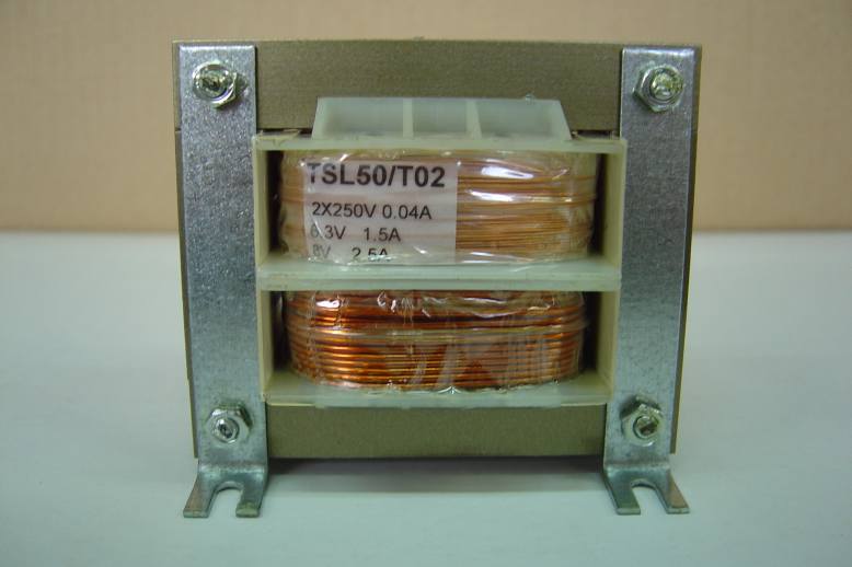 Transformator TSL  50/T02 (2x250V 40mA, 6.3V 1.5A, 8V 2.5A)