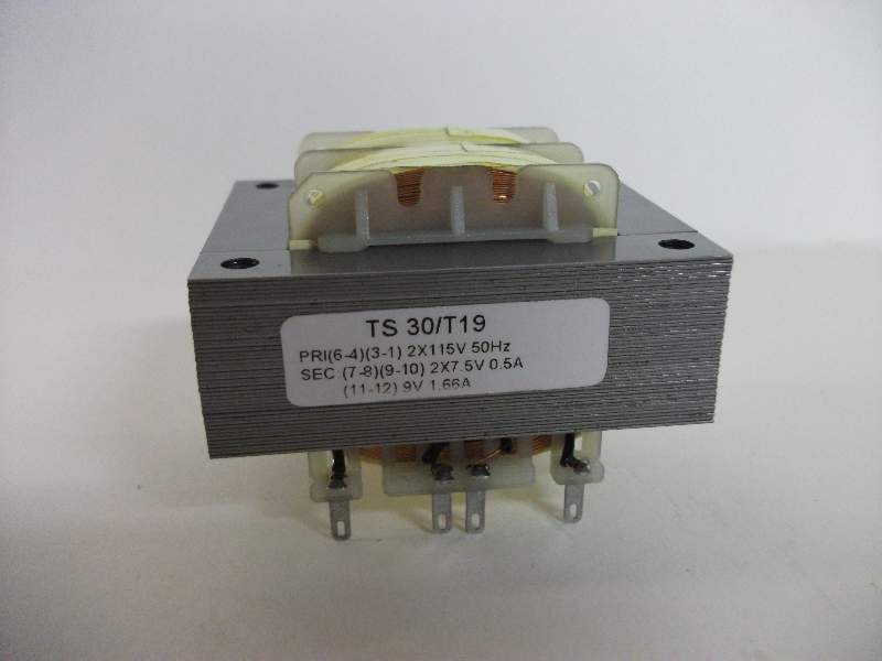 Transformator TS   30/T19 2x115/2x15V 0.5A 9V 1.6A