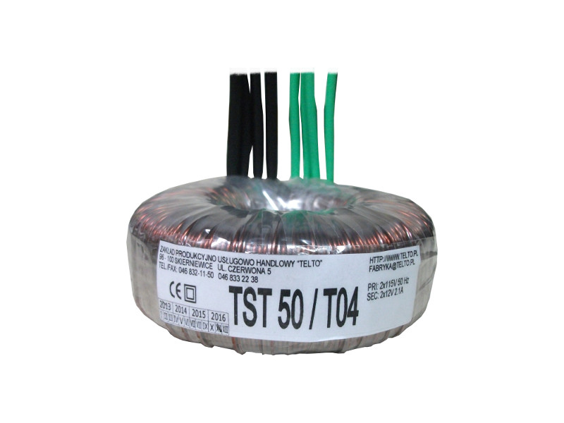 Transformator toroidalny sieciowy TST   50/T004 2x115V/2x12V 2.1
