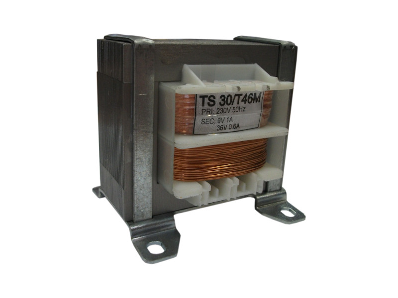 Transformator TS   30/T46M 230/9V 1A, 36V 0.6A