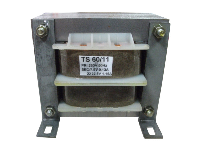 Transformator TS   60/11 230/7.5V 0.13A, 2x22.5V 1.15A