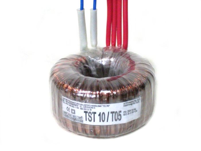 Transformator toroidalny sieciowy TST   10/T05 230/2x3.15V 1.5A